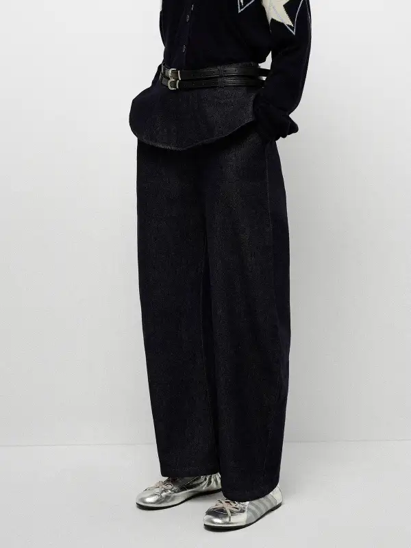 Straight-Leg Denim Pants