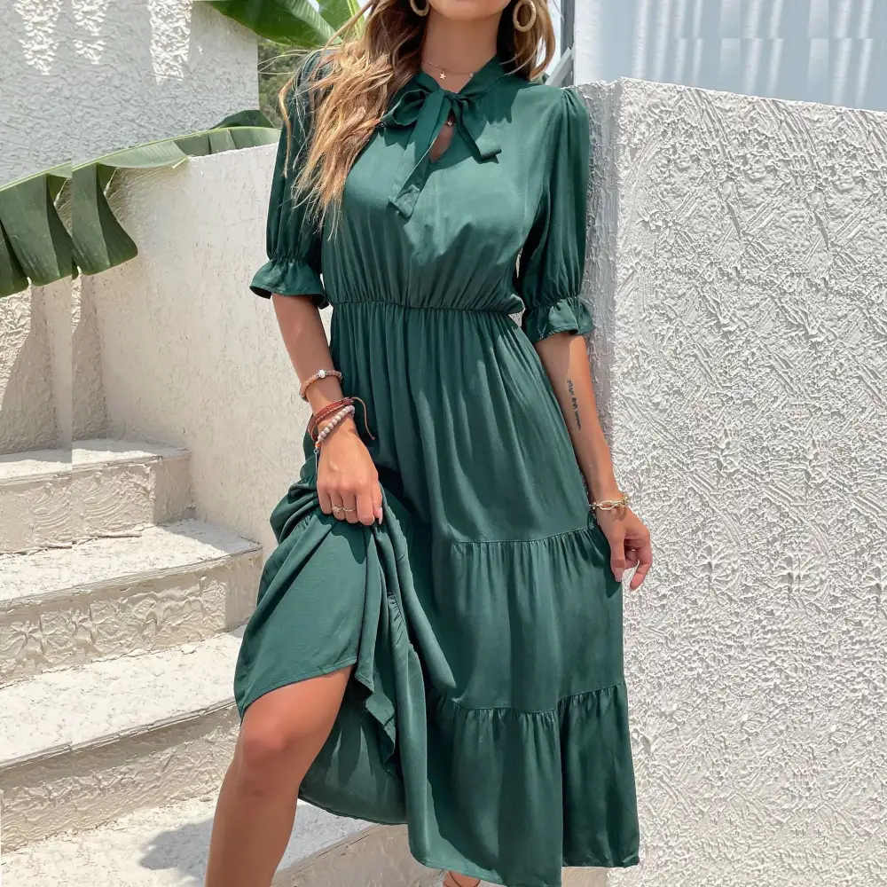 Valencia Flowy A-Line Midi Dress