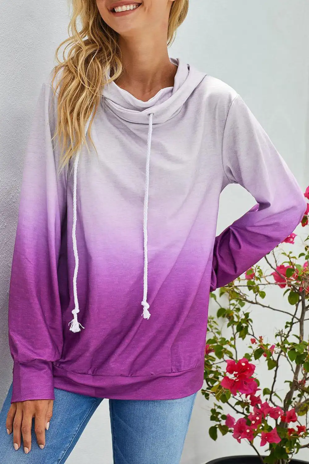Ombre Long Sleeve Hoodie