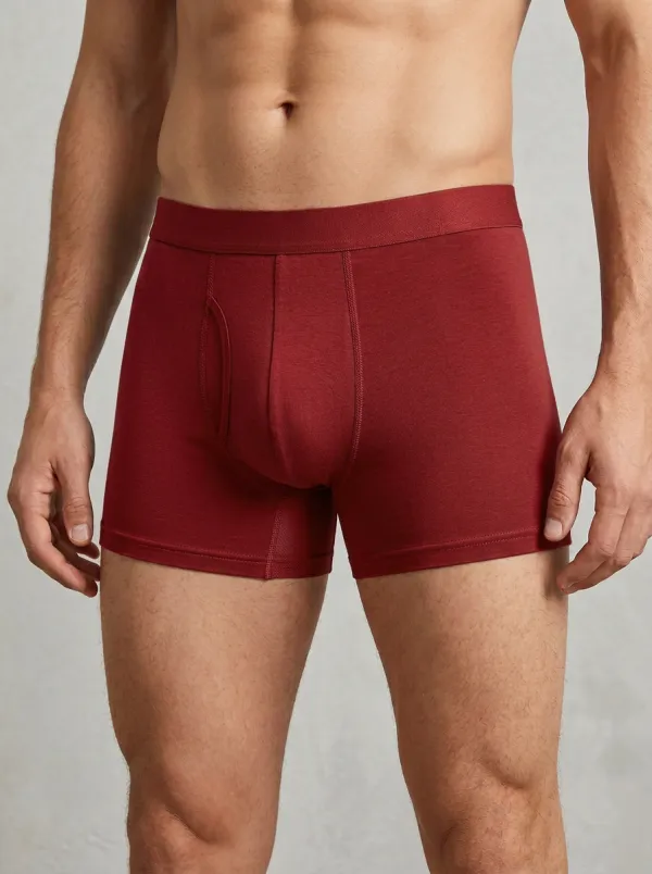 Men's Charcoal Grey Tonal Waistband Fly Front Boxer Briefs