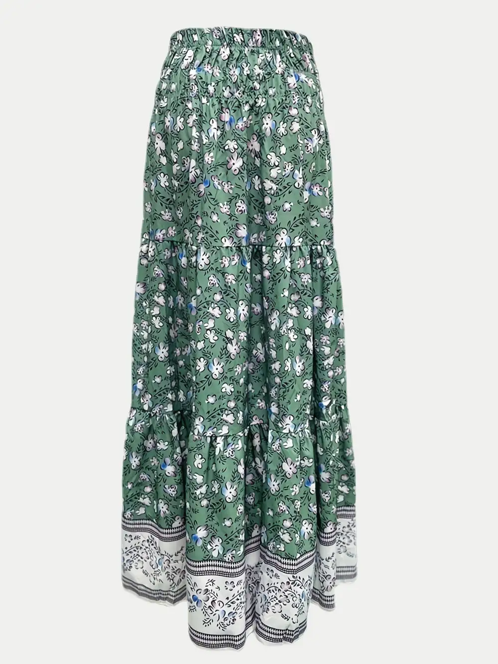 Full Size Tiered Printed Skort