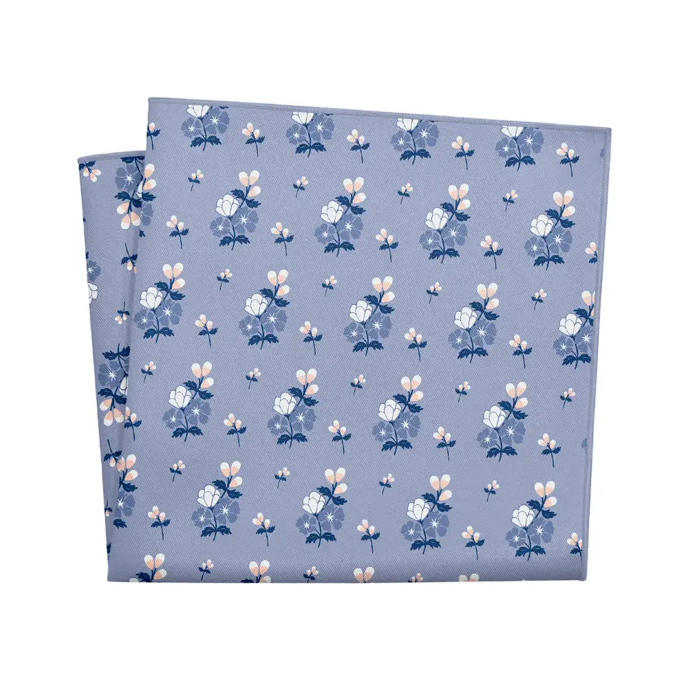 Contemporary Balanced Floral Pocket Square