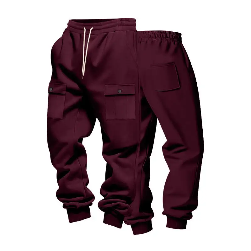 Men's Cargo Joggers Pockets Waistband Cargo Pants