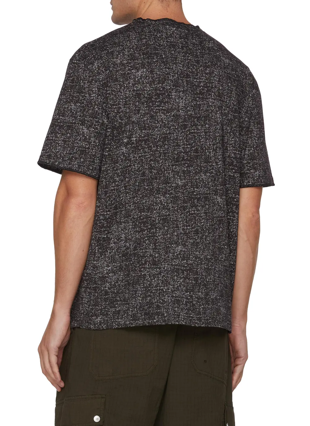 Retro Distressed Texture Dark Red Cottom T-Shirts