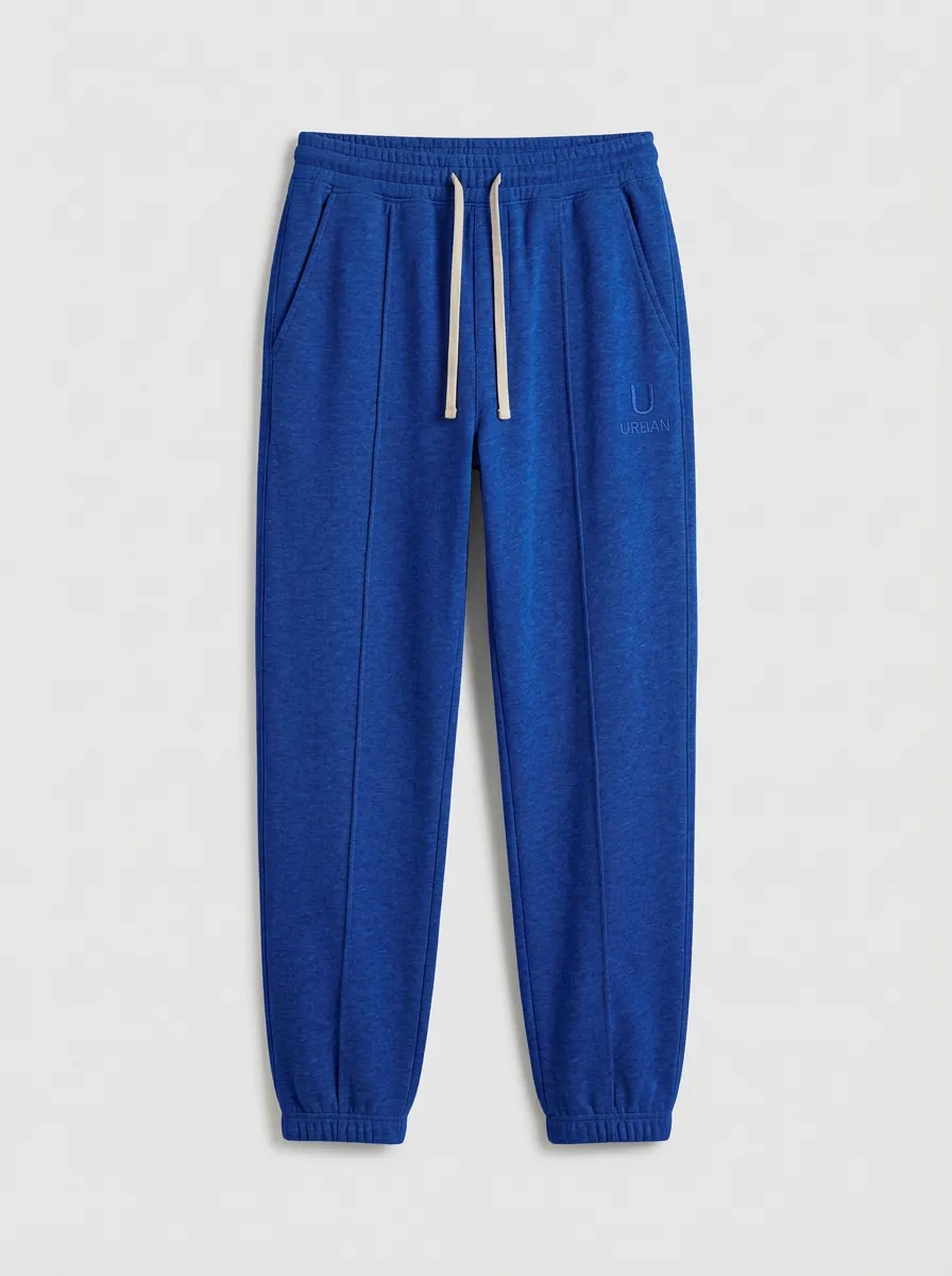 Functional Embroidered Sporty Look Men's Sweatpants