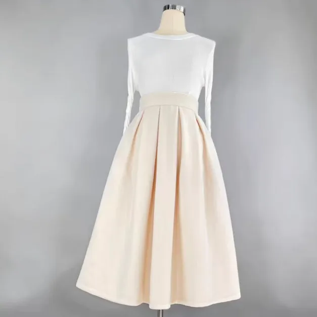 Artful Clean Everyday Casual Wool Skirt