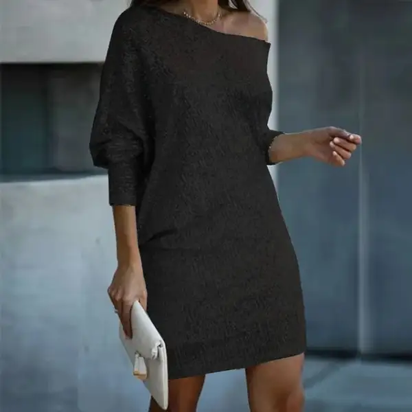  Sequin One Shoulder Midi Evening Dress