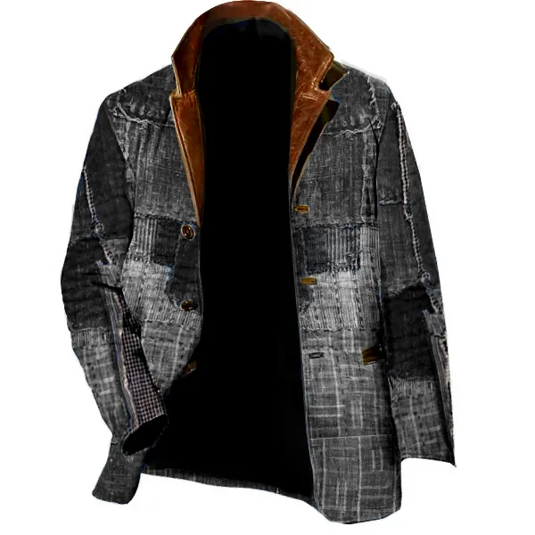 Faux Leather Lined Blazer