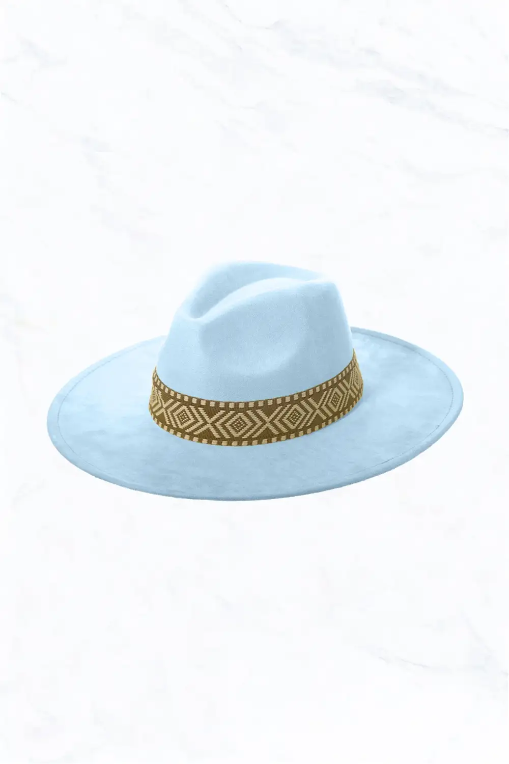 Suede Large Eaves Peach Top Fedora Hat