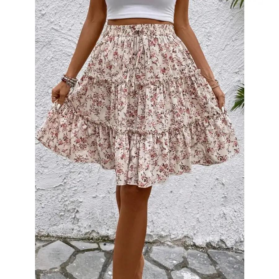 Everyday Print Midi Skirt