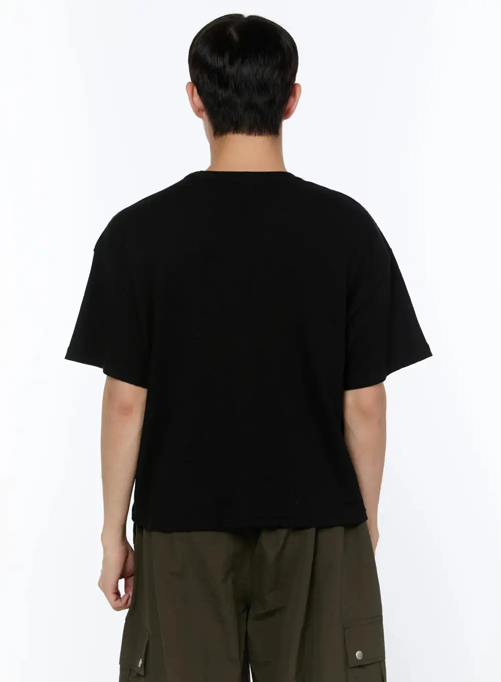 Men's Embroidered Waffle Knit T-Shirt