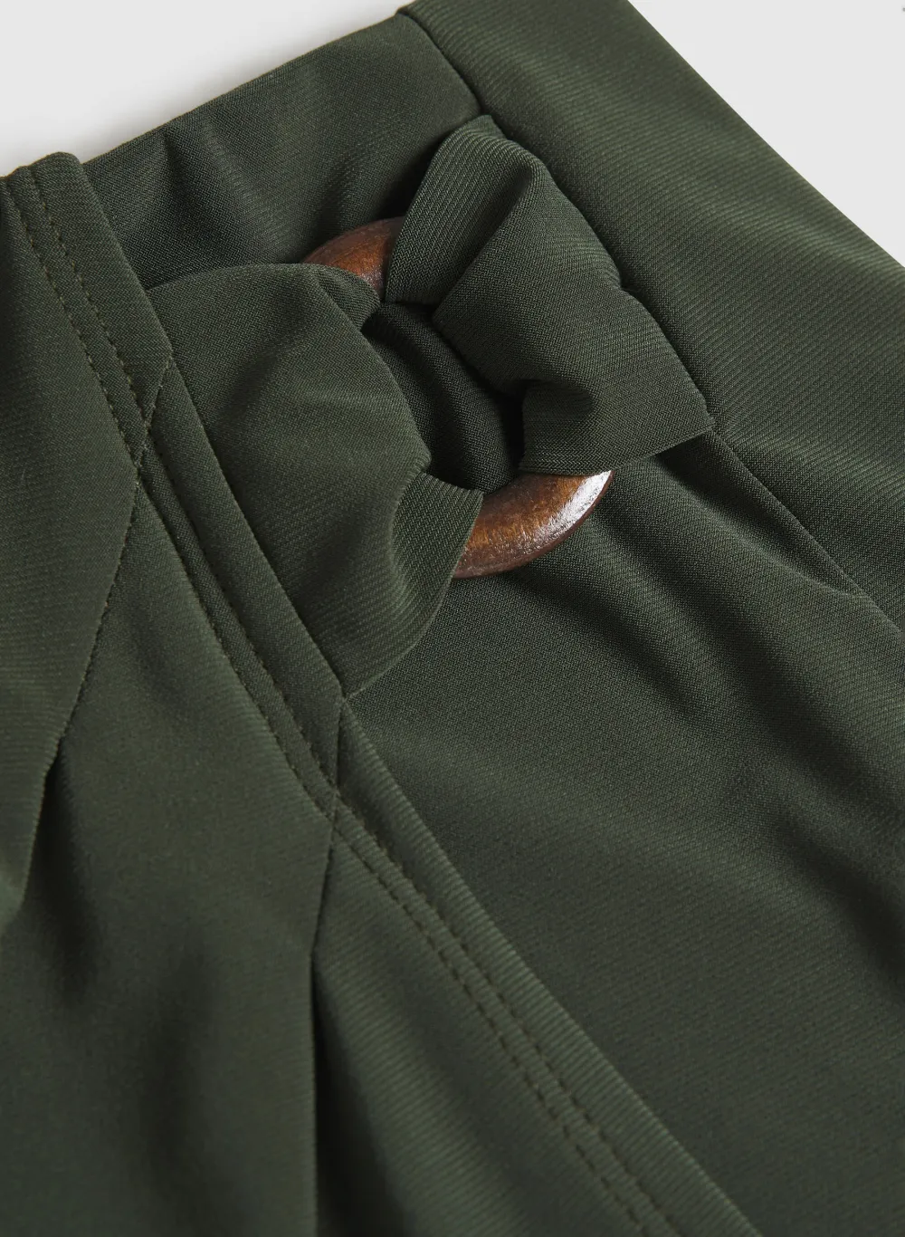Irregular Pleated A-Line Skirt In Army