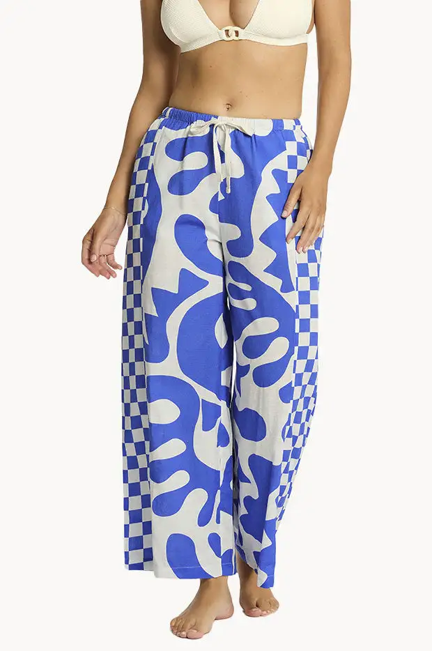 Panelled Cotton Relaxed Pants