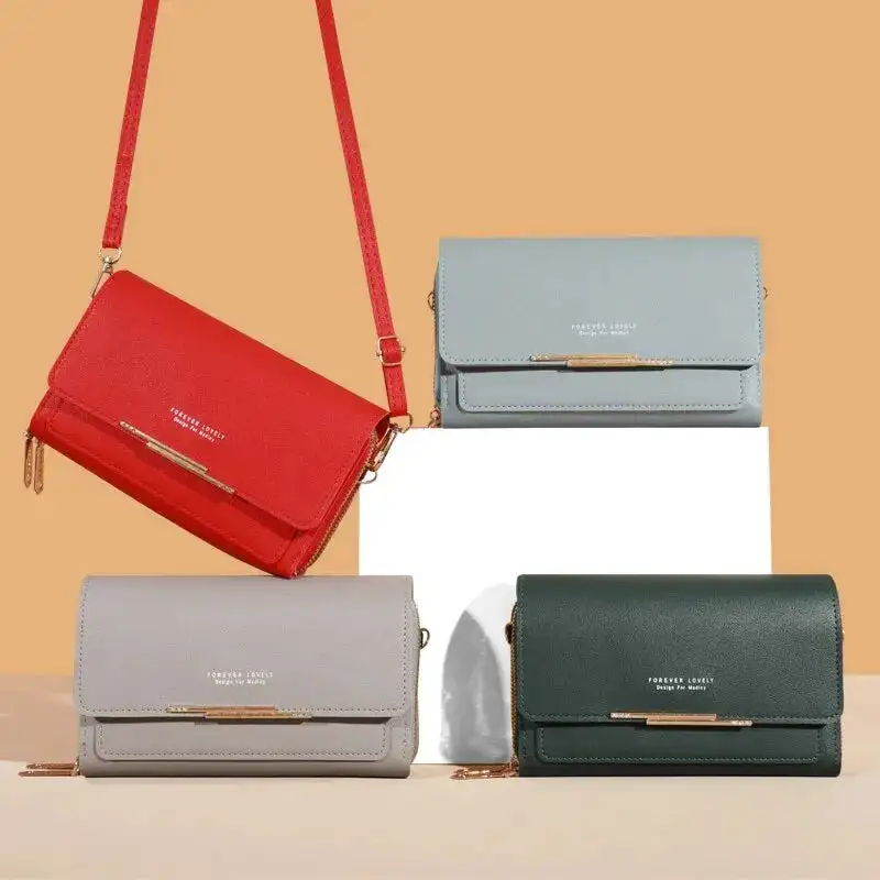 Modern Korean: Large-Capacity Halter Shoulder Bag with Card Pouch