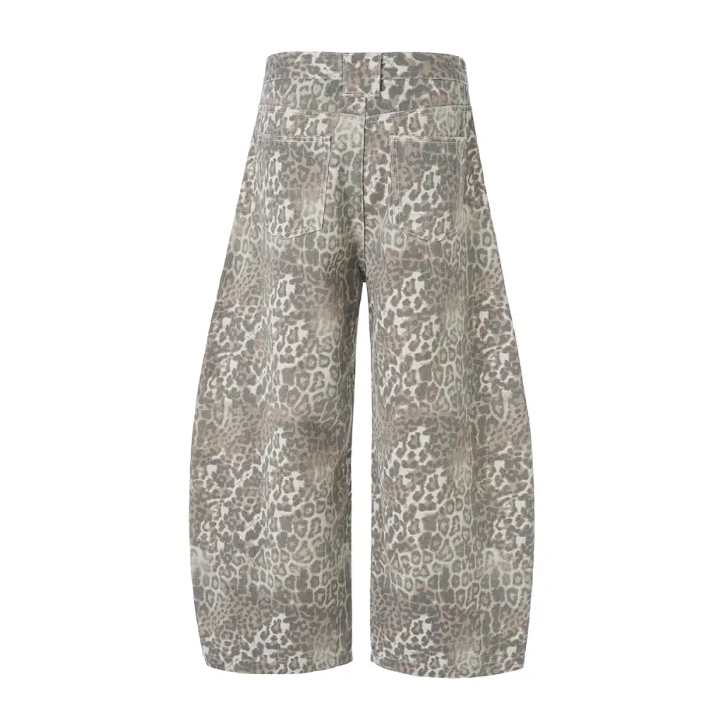 Streamlined Wide Leg High Waist Denim Jeans
