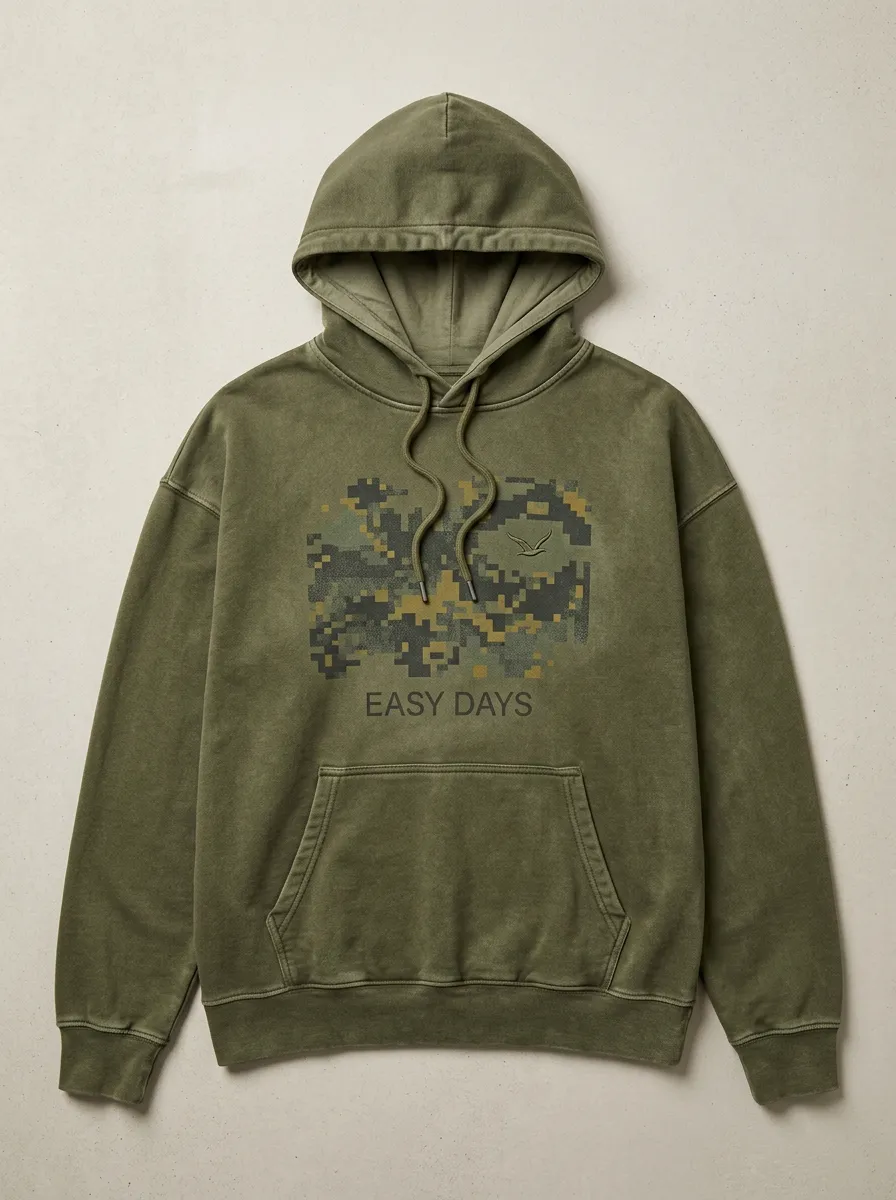 Unisex Easy Days Digital Camo Print Hoodie