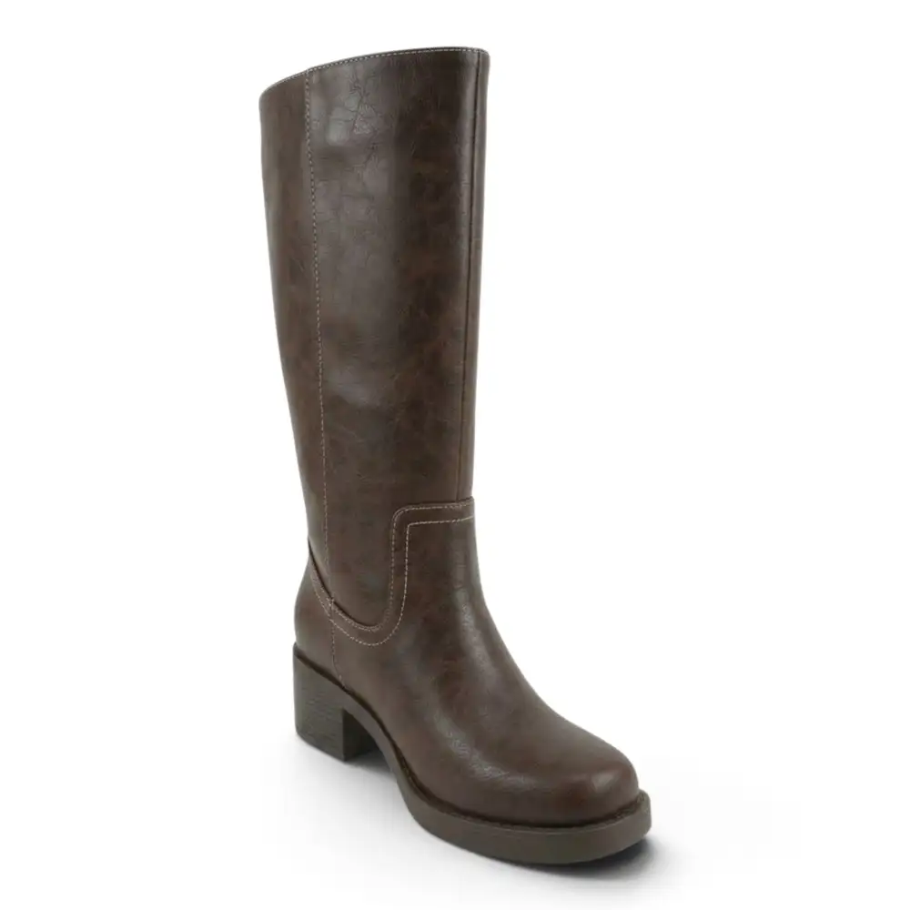 Belvin Square Toe Block Heel Tall Boot