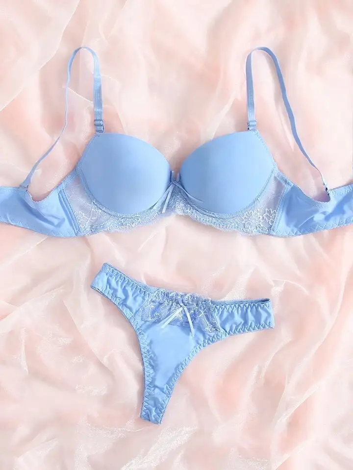 Push-Up Lace Bra And Panty Set
