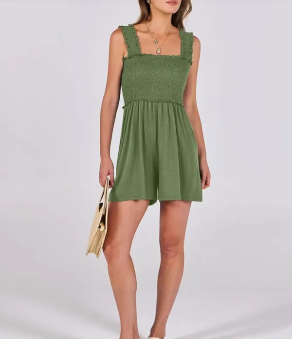 Sleeveless Square Neck Mini Dress