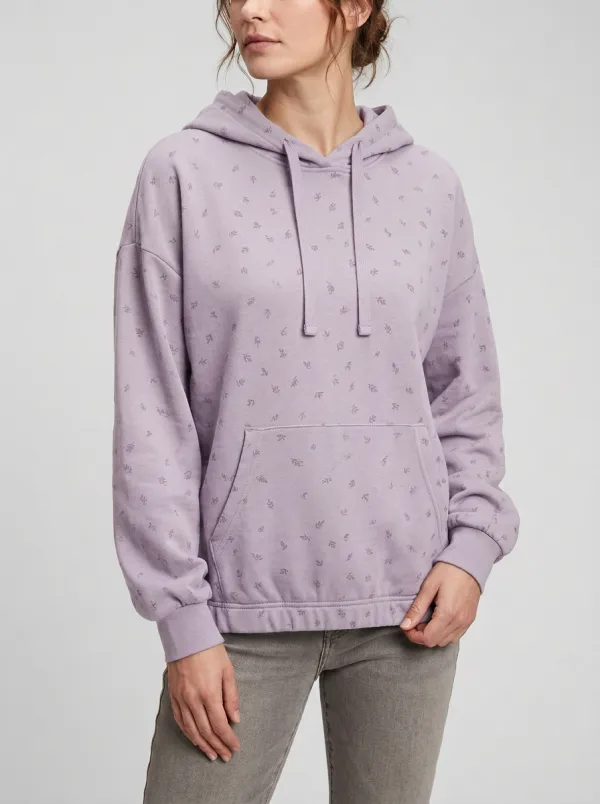 Women's Classic Botanical Leaf Minimal Graphic Hoodie