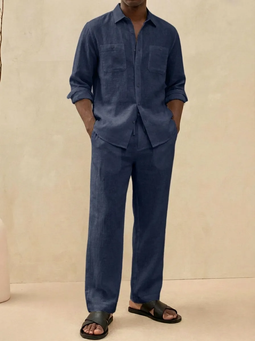 Tailored Cotton Linen Pants