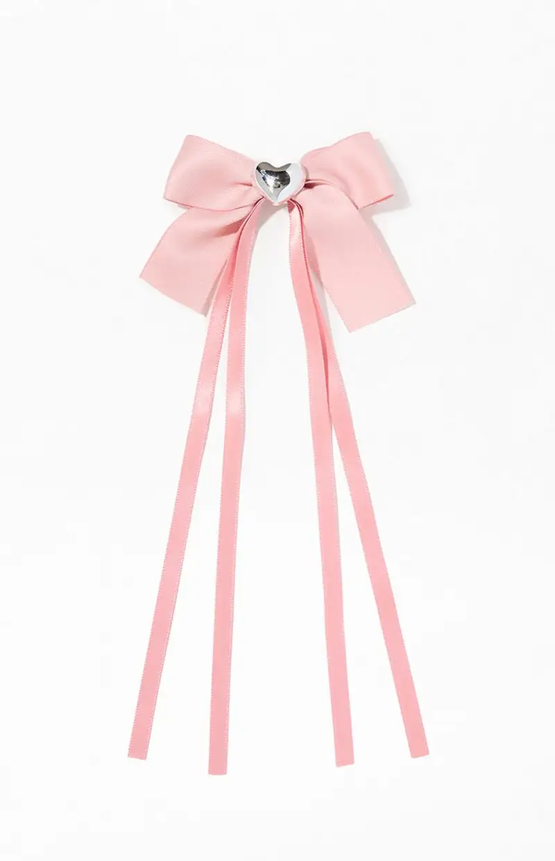LA Hearts Puffy Heart Bow Hair Clip