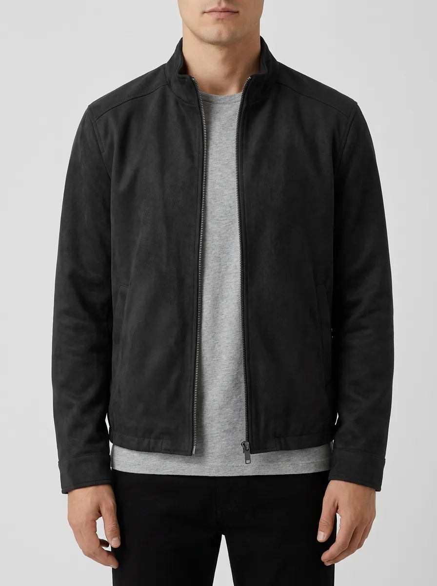 Suede Bomber Jacket