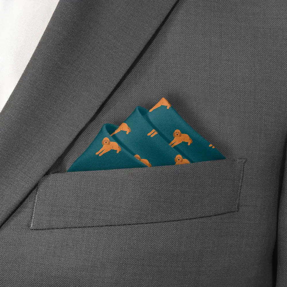 Clean Contemporary Animal Motif Dog Motif Pocket Square
