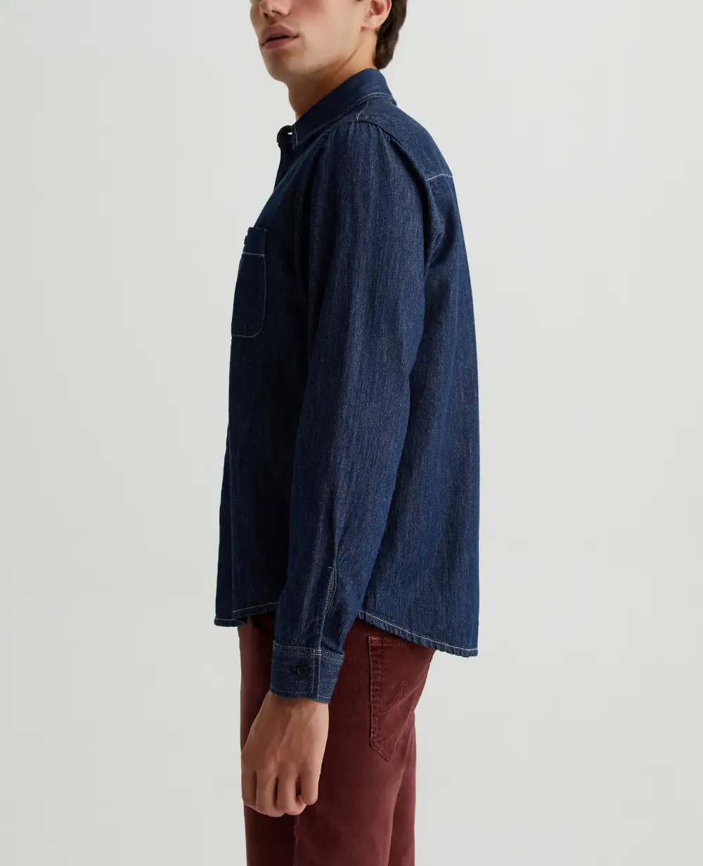 Men's Stretch Utility Denim Shirt