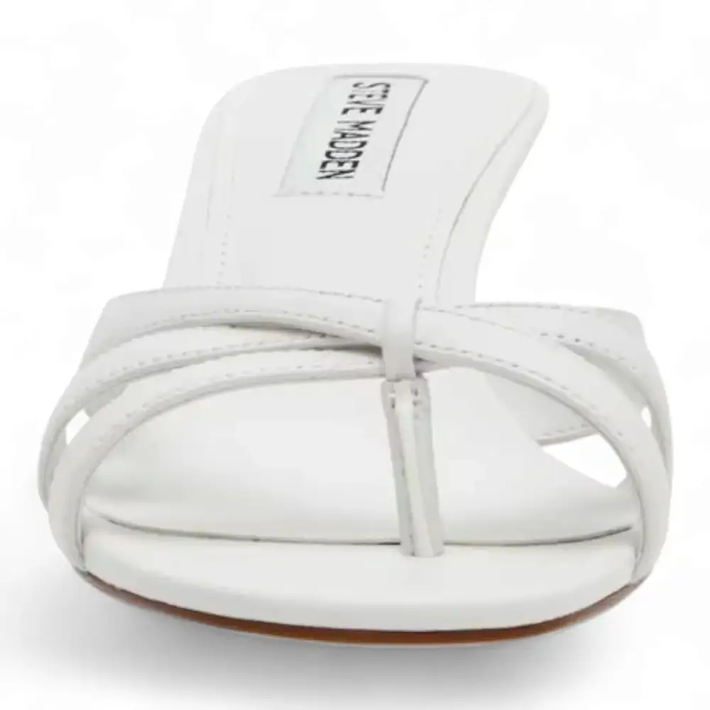 Cary Strappy Kitten-Heel Mule Sandals