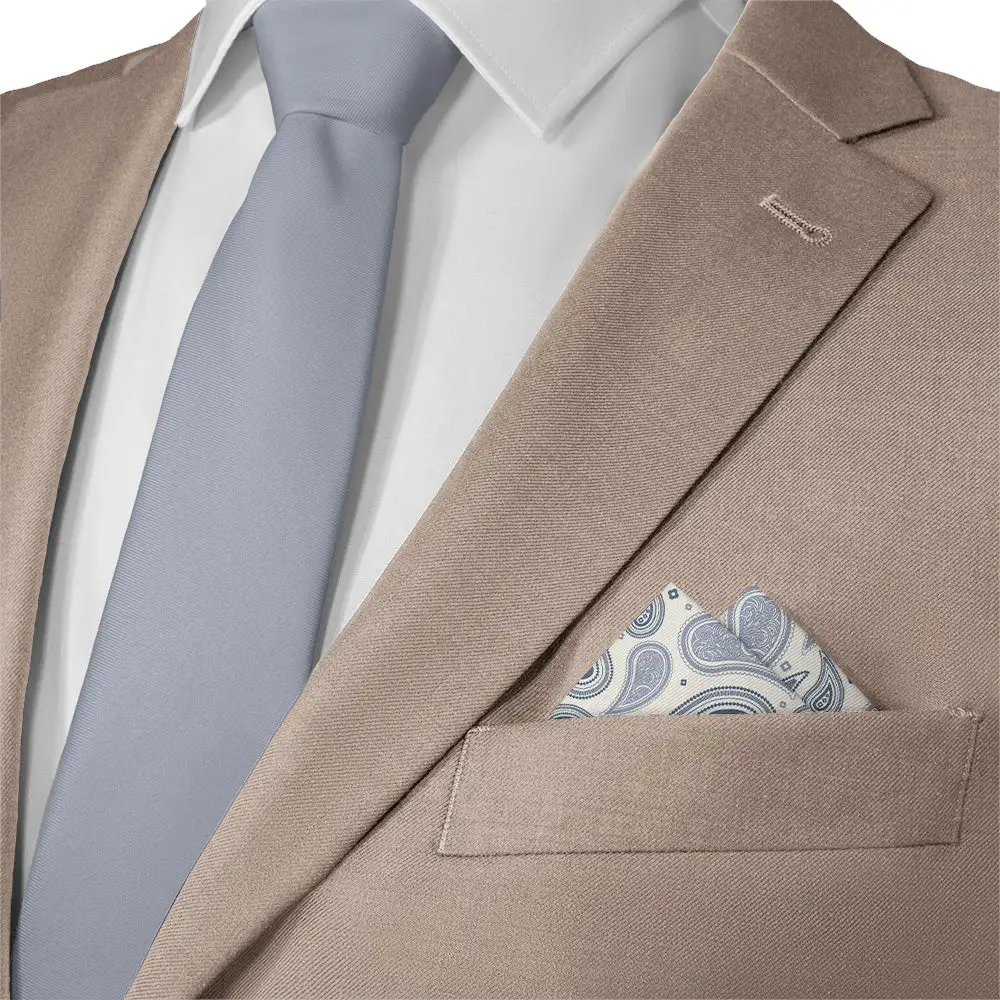 Elegant Sleek Paisley Pocket Square