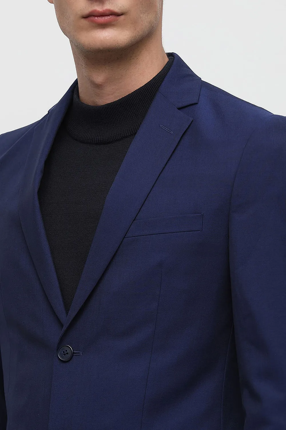 Blue Slim Fit Suit-Set Blazer