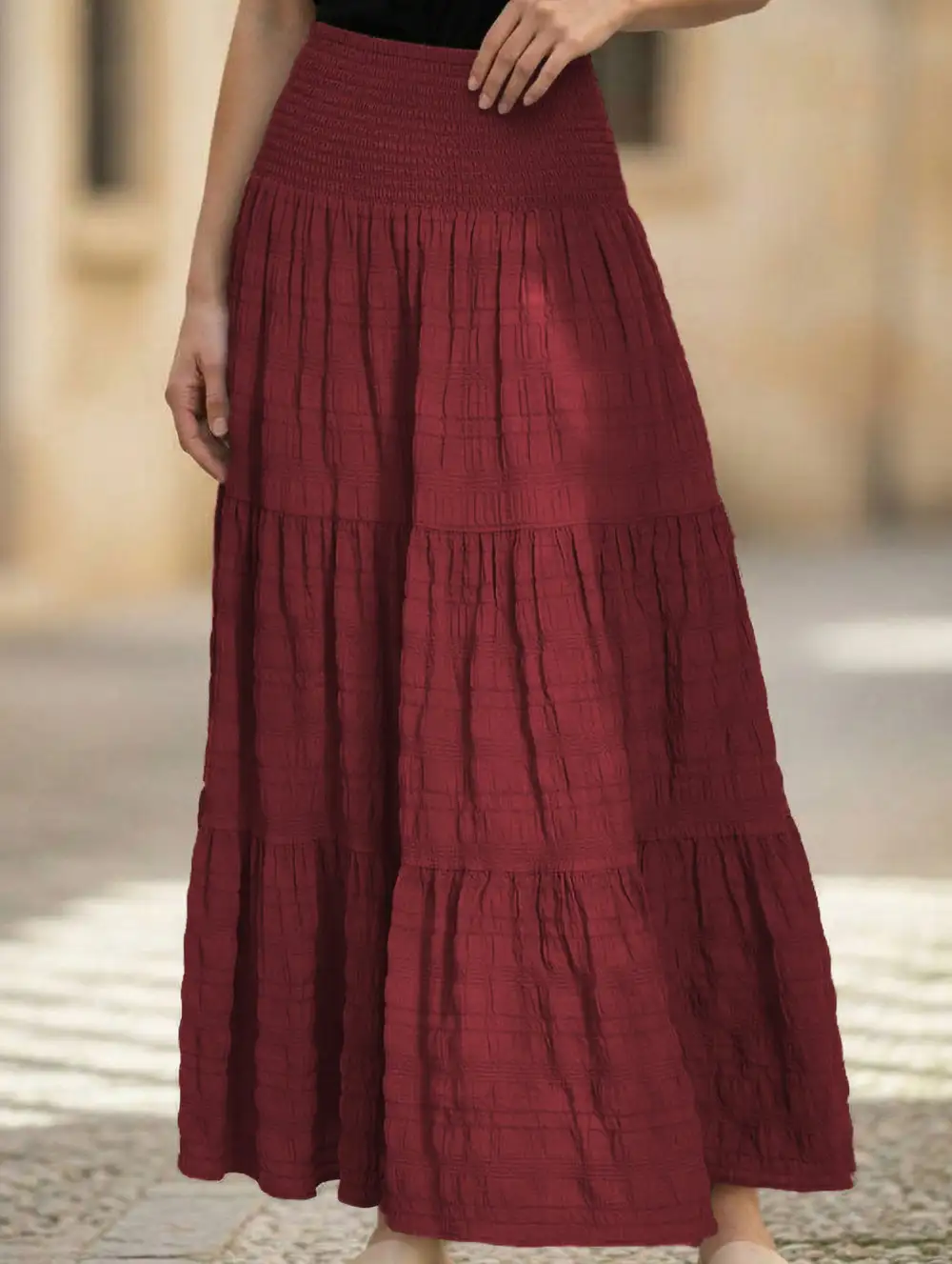 Pocket Waist Maxi Skirt