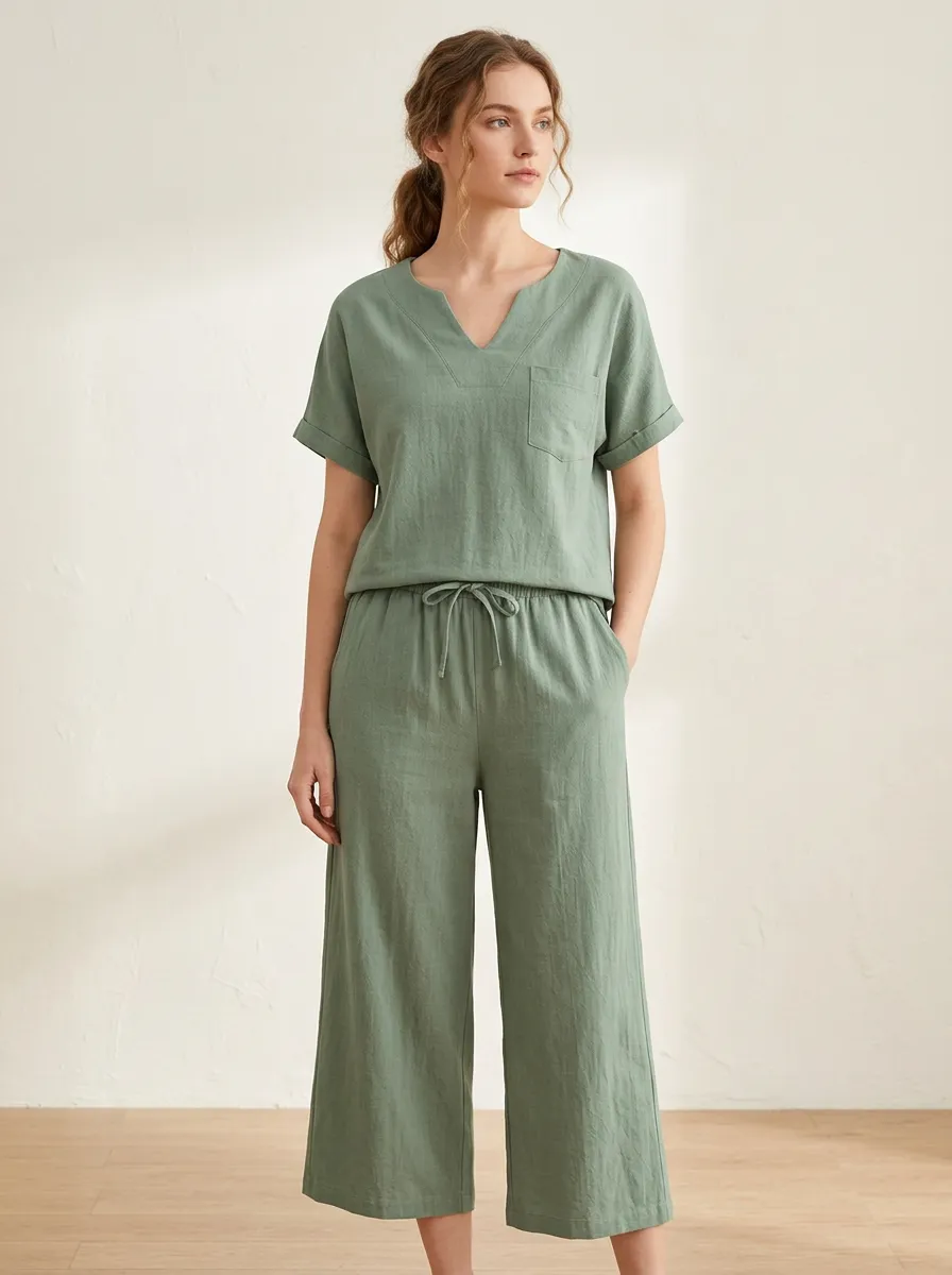 Everyday Women's V-Neck Casual Lounge Set