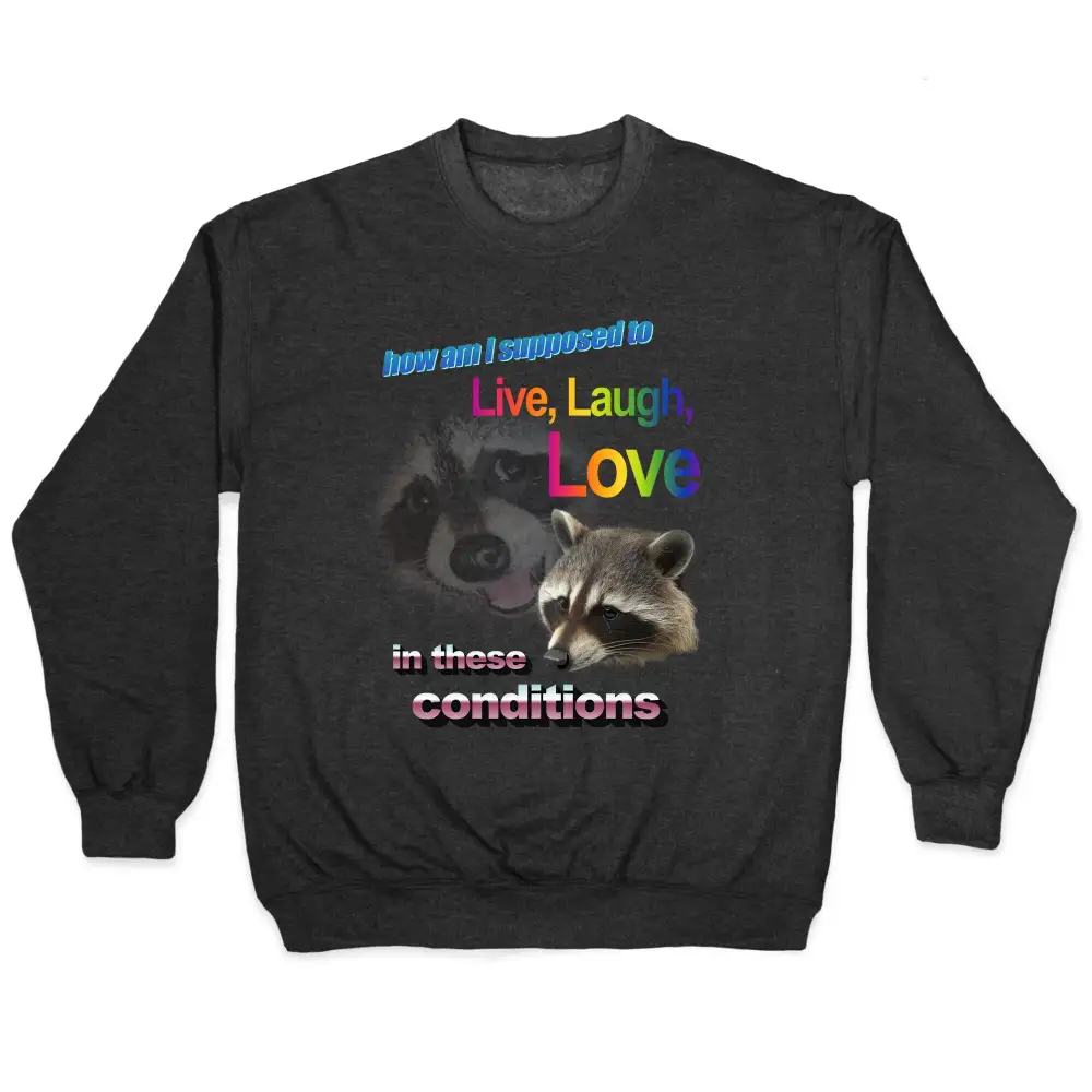 Sweet Raccoon Crewneck Sweatshirt