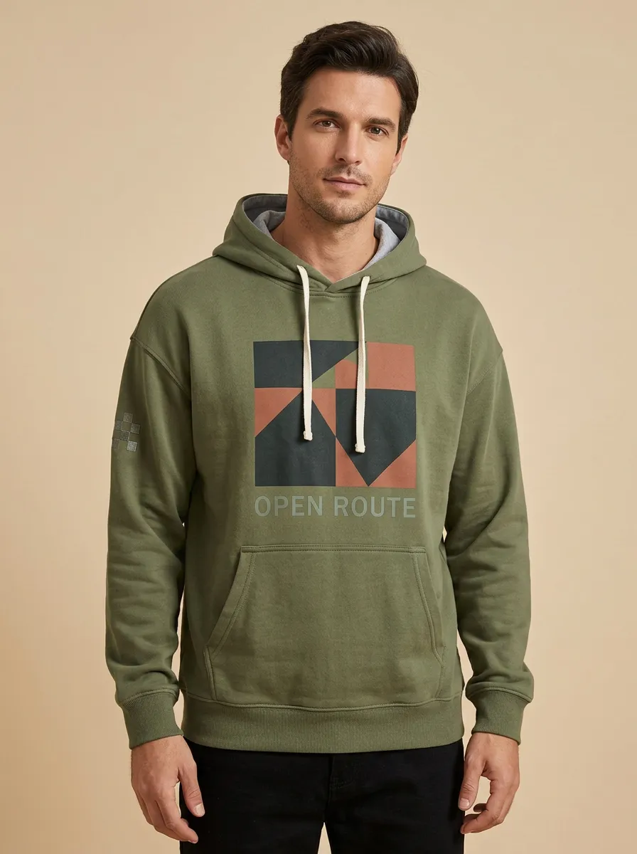 Men's Geometric Graphic Print Hoodie