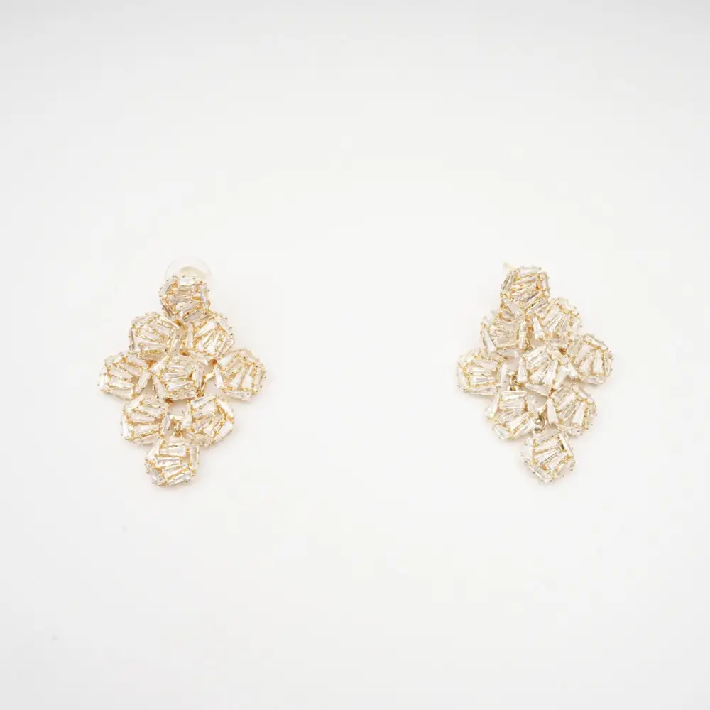 geometric crystal earrings