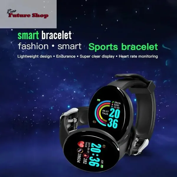 D18 Smartwatch for iOS & Android | Health Monitor | Notifications