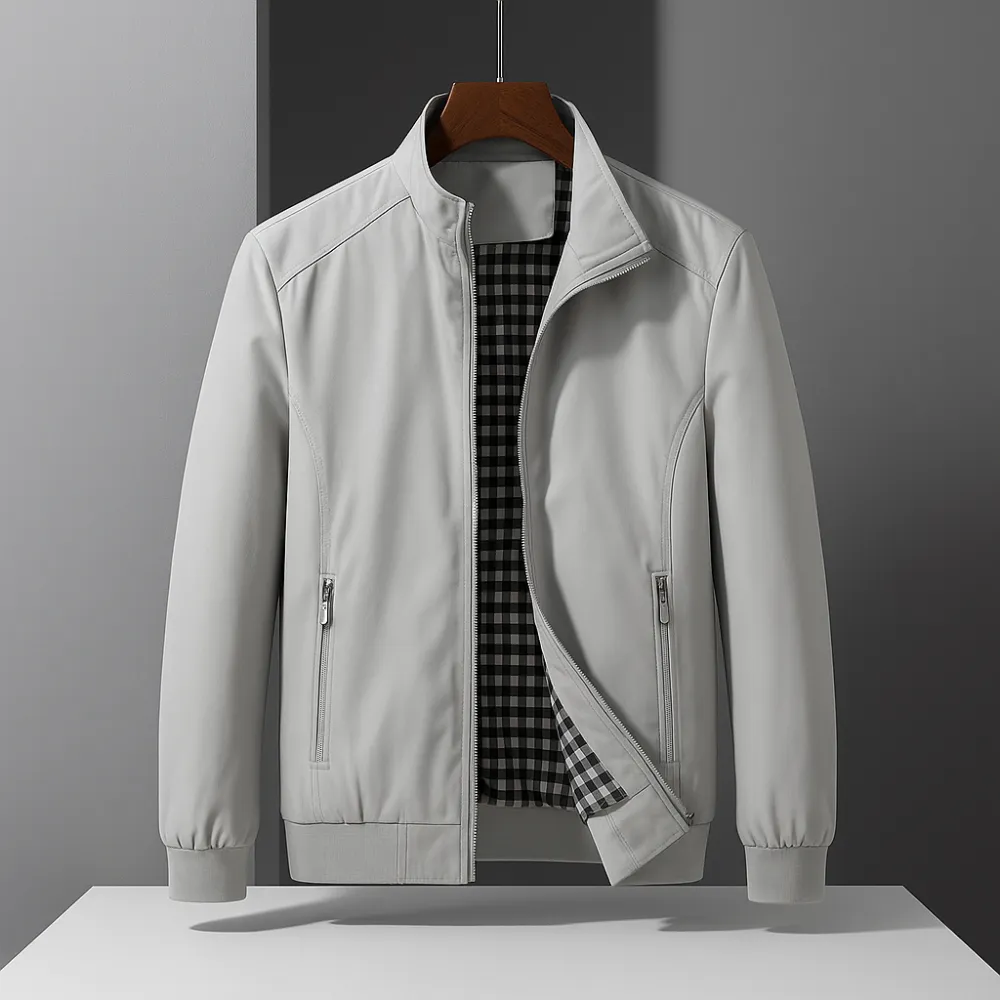 Zip Front Slim Fit Jacket