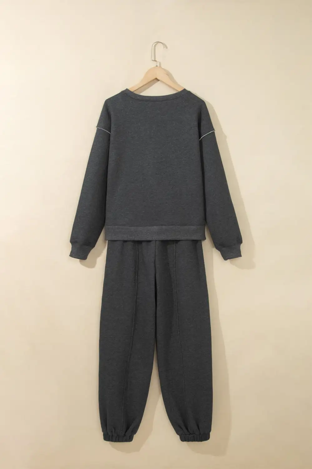 Women's Solid Colorblock Jogger Pants Set