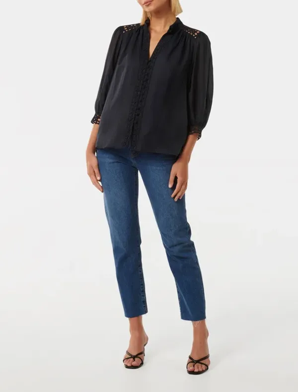 Crochet Trim Blouse