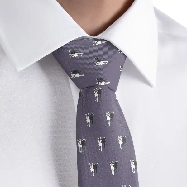Husky Dog Pattern Necktie