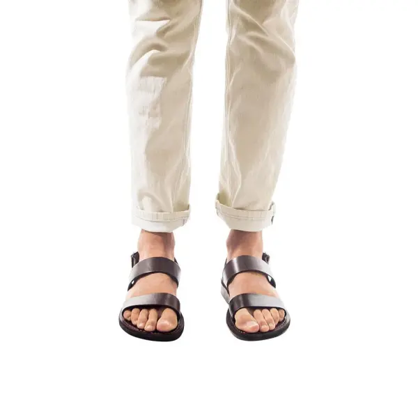 Leather Two Strap Sandals