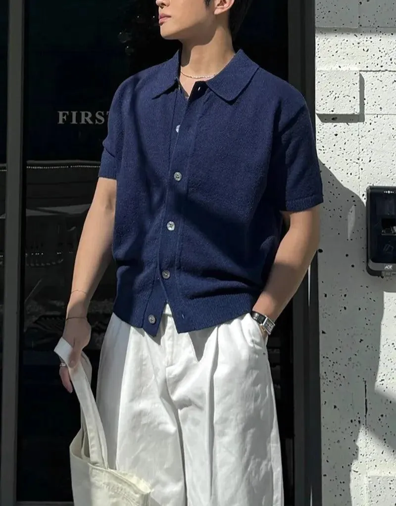 Classic Buttoned Knit Shirt