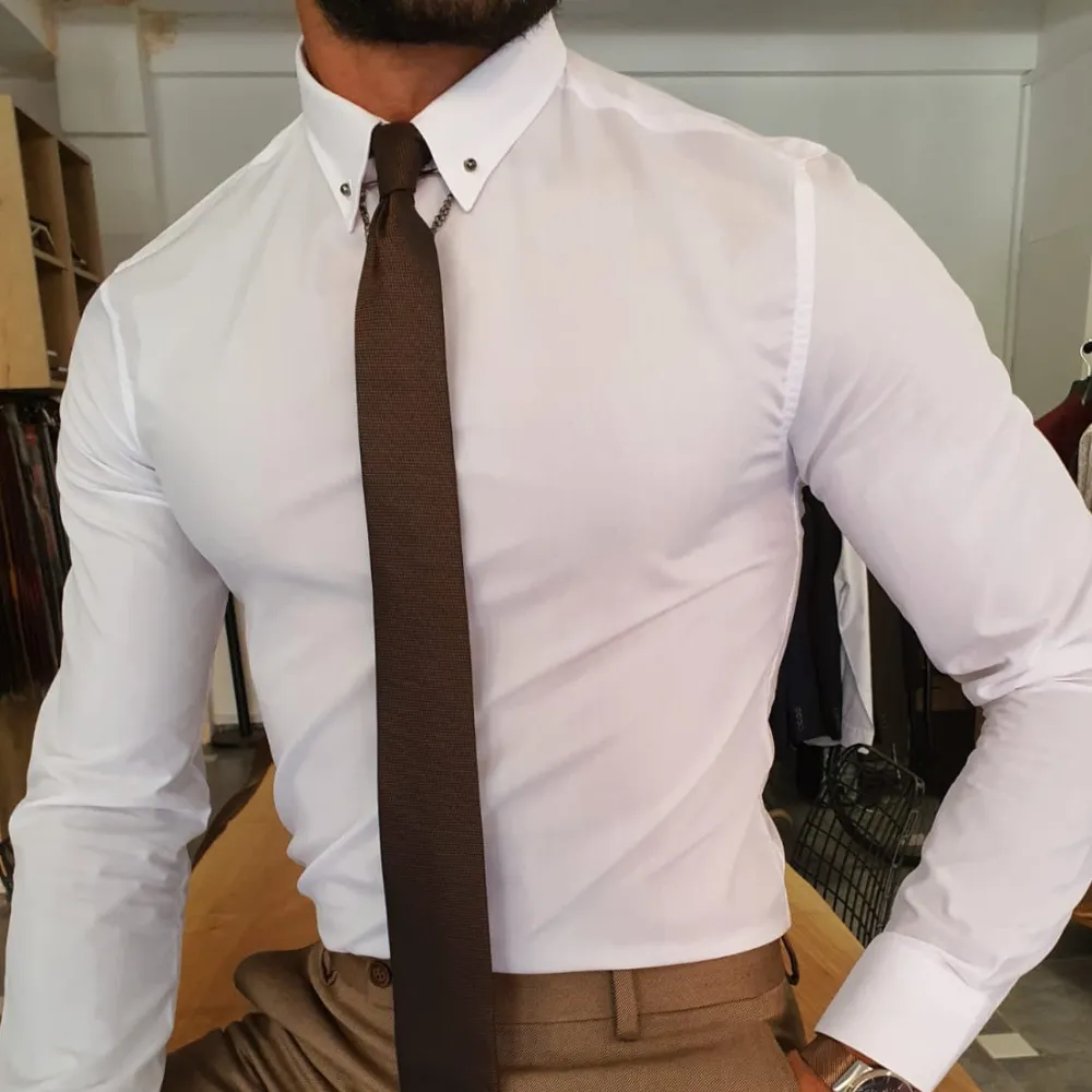 Classic Polished Slim Fit Cotton Casual Shirt