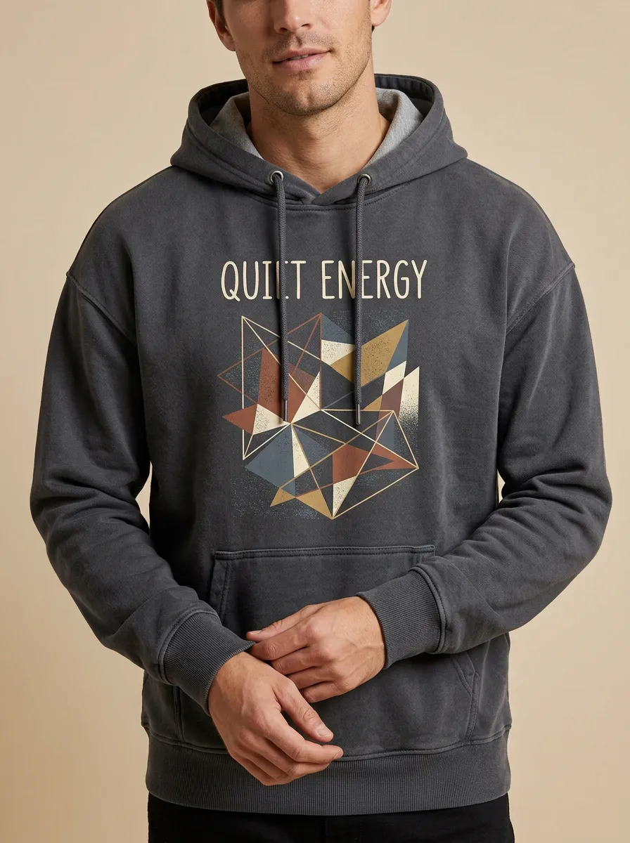 Men's Quiet Energy Geometric Abstract Print Hoodie