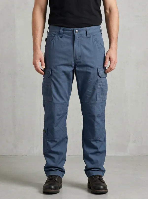Unisex Grid Pattern Reinforced Tactical Work Pants
