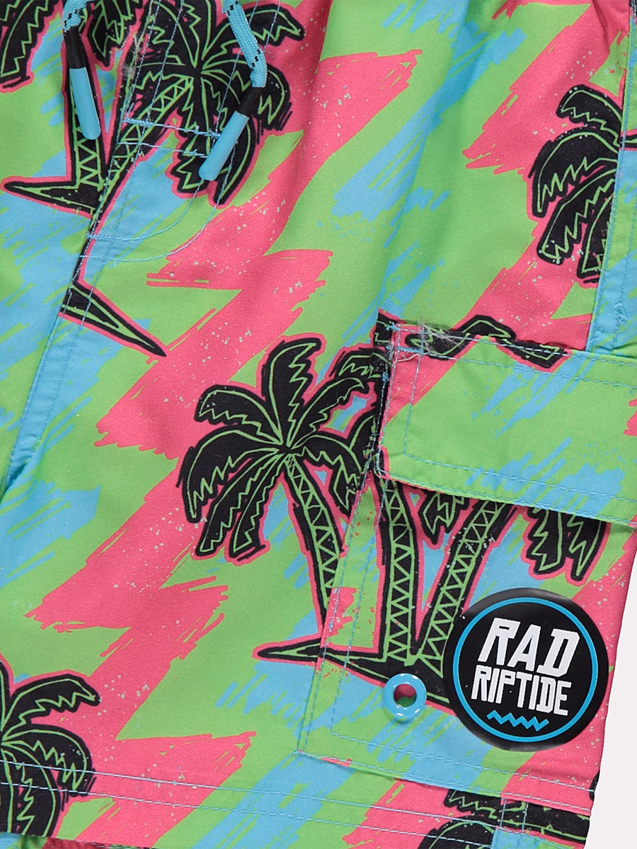 Bright Palm Tree Rad Riptide Swim Shorts detail 1