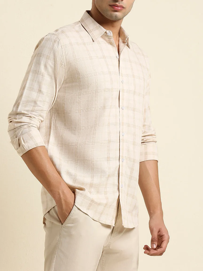 Weekend Checked Plaid Slim Fit Men's Formal Shirt