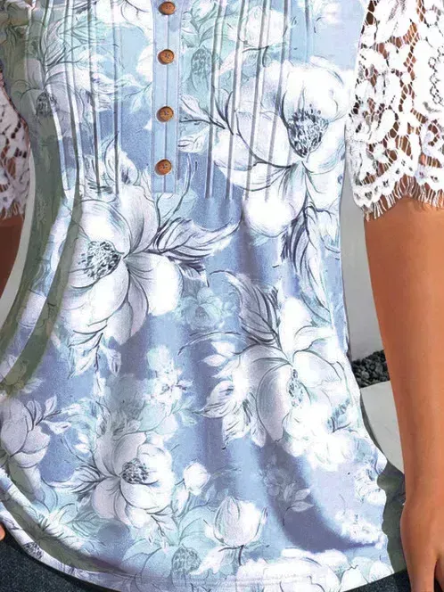 Floral Jersey Casual Shirt